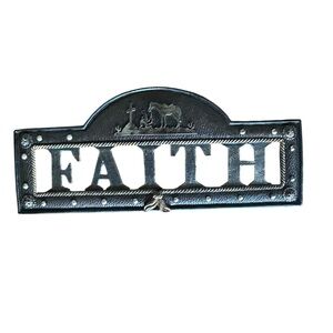 NWT Western FAITH Wall Decor 14.1 X 6.1 ( 36X 15.5.5cm)